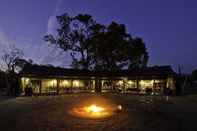 Main lodge area at Davison's Camp, Hwange National Park