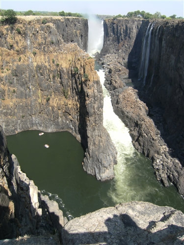 Zambian side of Victoria Falls in November