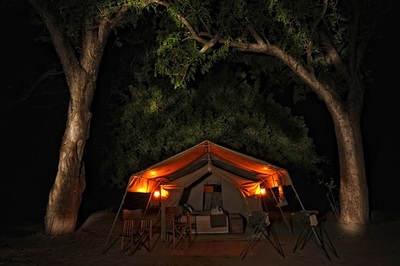 Classic tented accommodation at Zambezi Expeditions, Mana Pools